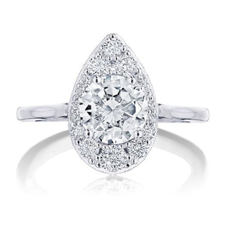 Petite Crescent  Engagement Ring HT2575