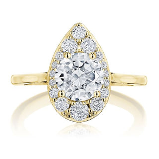 Petite Crescent  Engagement Ring HT2575