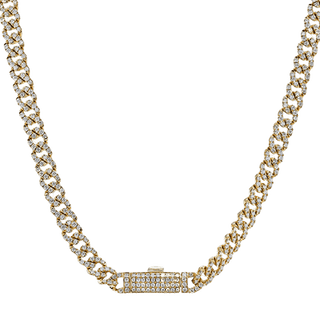 Lock Necklace in 14k Gold with Diamonds CN140