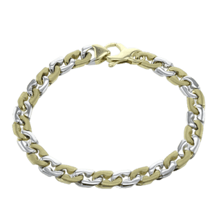 MEN'S BRACELET IN 14K YELLOW/WHITE  GOLD LB2478