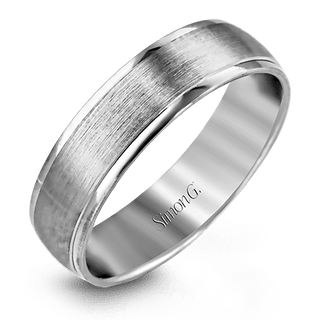 Men's Wedding Band In 14k White Gold LG124