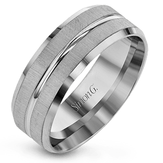 Men's Wedding Band In 14k White Gold LG152