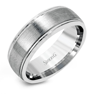 Men's Wedding Band In 14k White Gold LG155