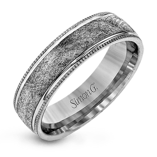 Men's Wedding Band In 14k White Gold LG160