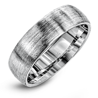 Men's Wedding Band Ring In 14k White Gold LG147