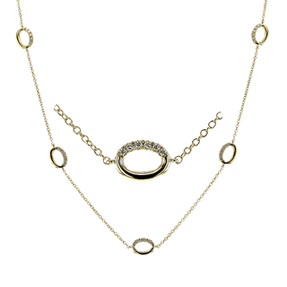 NECKLACE IN 18K YELLOW GOLD WITH DIAMONDS LN4050