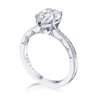 Coastal Crescent Solitaire Engagement Ring P1022