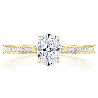 Coastal Crescent Solitaire Engagement Ring P102