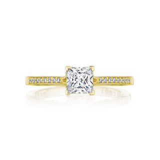 Coastal Crescent Solitaire Engagement Ring P102