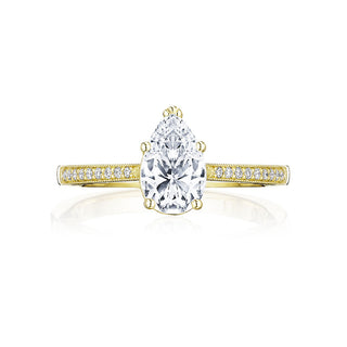 Coastal Crescent Solitaire Engagement Ring P102