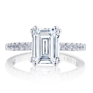 Coastal Crescent Solitaire Engagement Ring P1042