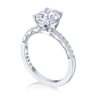 Coastal Crescent Solitaire Engagement Ring P1042