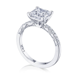 Coastal Crescent Solitaire Engagement Ring P1042