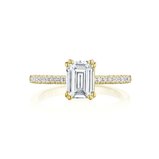 Coastal Crescent Solitaire Engagement Ring P104