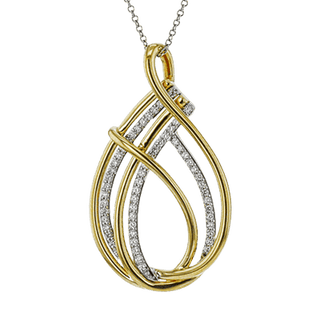 Pendant Necklace in 18k Yellow/White Gold with Diamonds LP2393