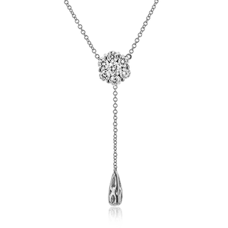 Pendant Necklace in 18k White Gold with Diamonds LP4467