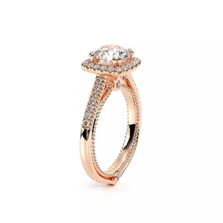 Couture 0.3ct Cushion Halo Engagement Ring Couture-0420Cu