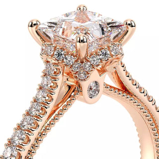 Couture 0.35ct Princess Floral Engagement Ring Couture-0457P