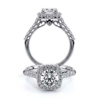 Renaissance 0.5 Cushion Halo Engagement Ring Renaissance-903Cu6