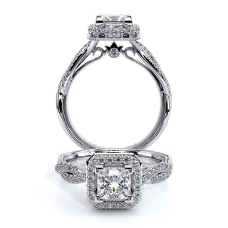 Renaissance 0.45 Princess Halo Engagement Ring Renaissance-918P5.5