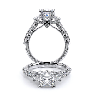 Renaissance 1.1 Princess Three Stone Engagement Ring Renaissance-958P2.7