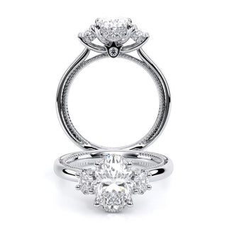 Renaissance 0.6 Oval Three Stone Engagement Ring Renaissance-993Ov-S