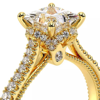 Couture 0.35ct Princess Floral Engagement Ring Couture-0457P