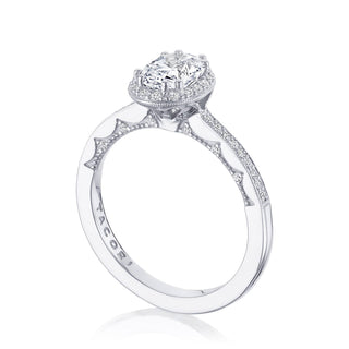 Coastal Crescent Solitaire Engagement Ring P103