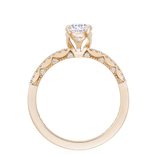 Coastal Crescent Solitaire Engagement Ring P104