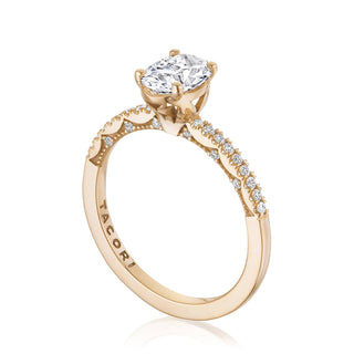 Coastal Crescent Solitaire Engagement Ring P104