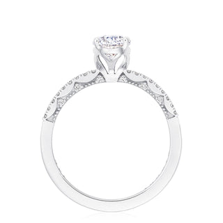 Coastal Crescent Solitaire Engagement Ring P104