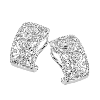 TRELLIS EARRINGS IN 18K WHITE GOLD WITH DIAMONDS LE2131